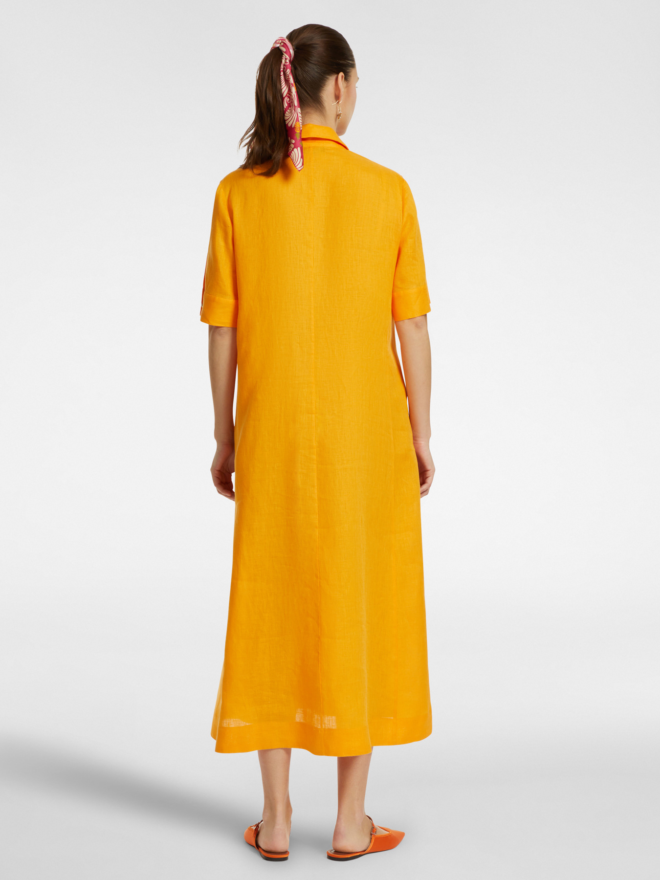 Ausgestelltes Leinenkleid image number 1