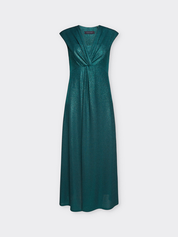 Robe en lurex avec noeud sur le devant