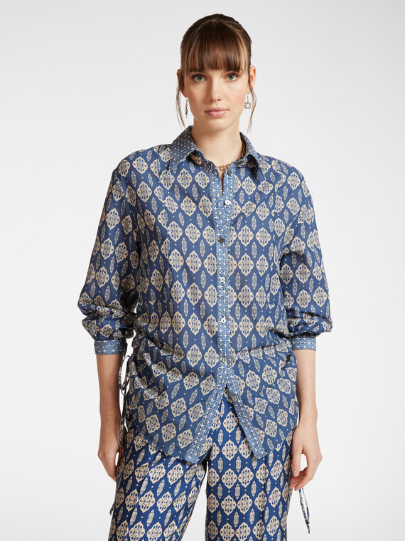 Shirt with ethnic print