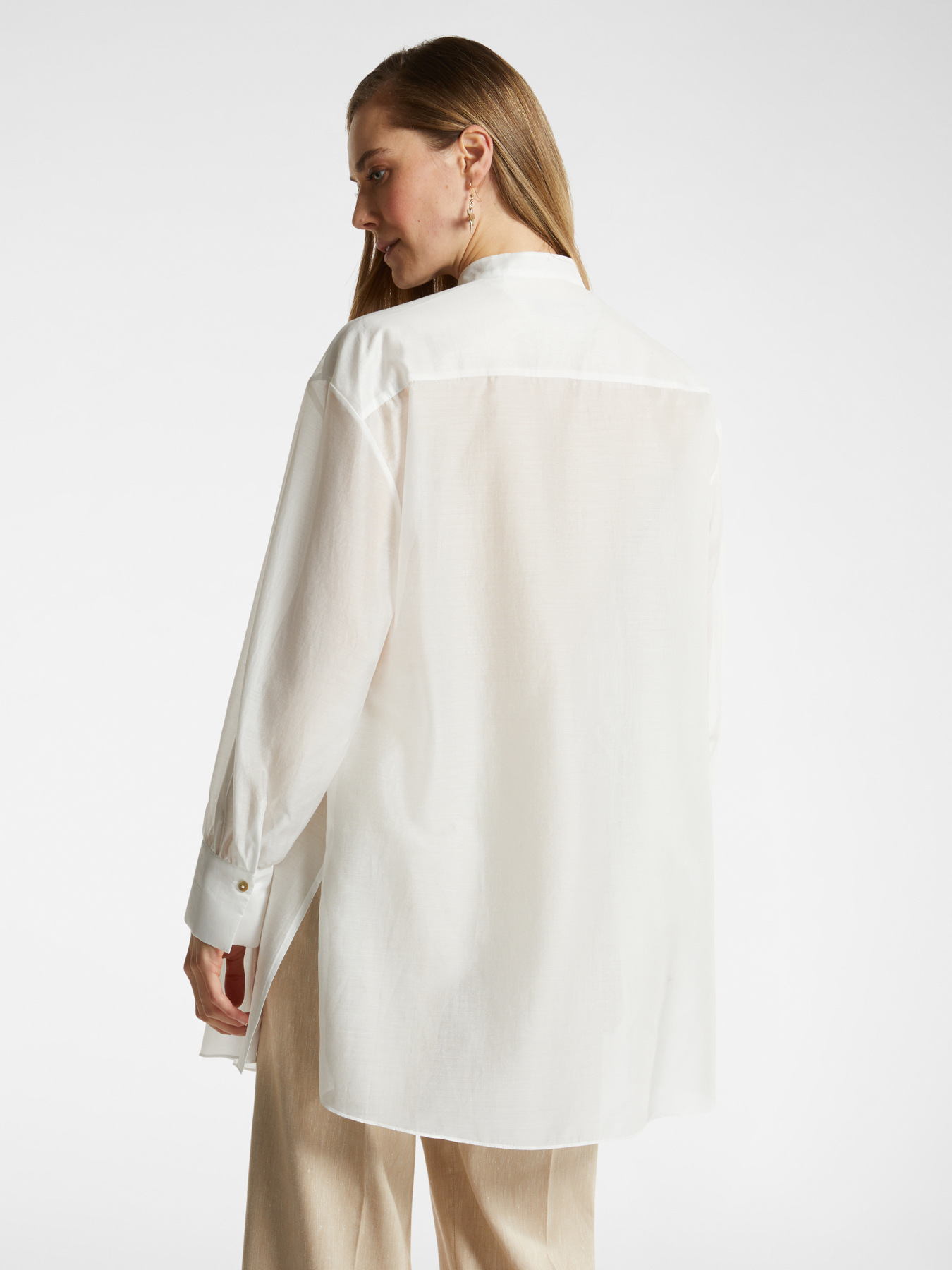Long shirt with pleats image number 1