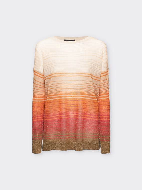 Pull à rayures estompées