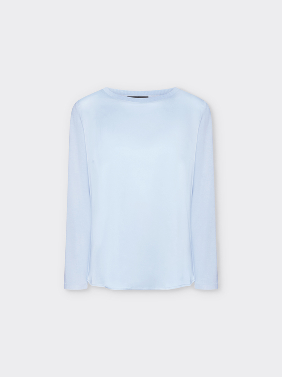 T-shirt en deux tissus