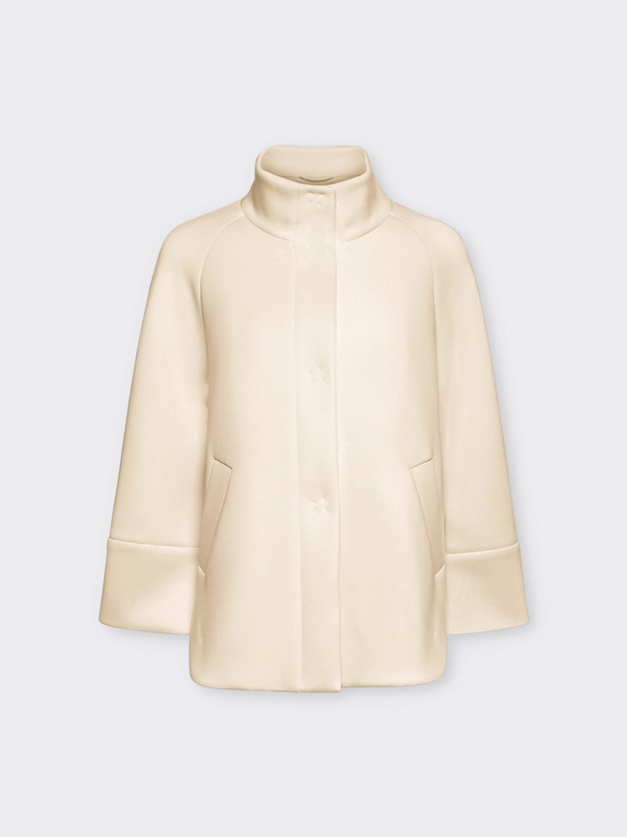 Scuba fabric pea coat