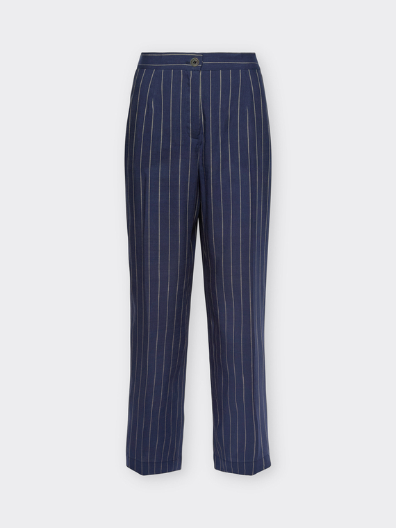 Pinstriped trousers