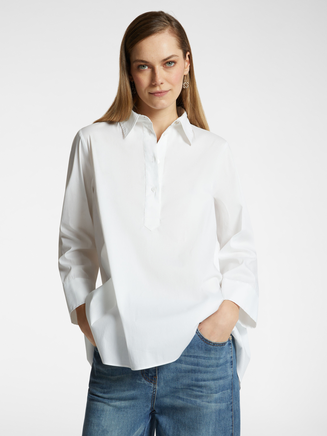 Loose poplin shirt image number 0