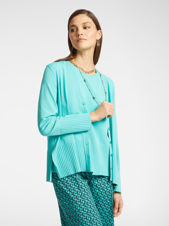 Cardigan avec bords en côtes