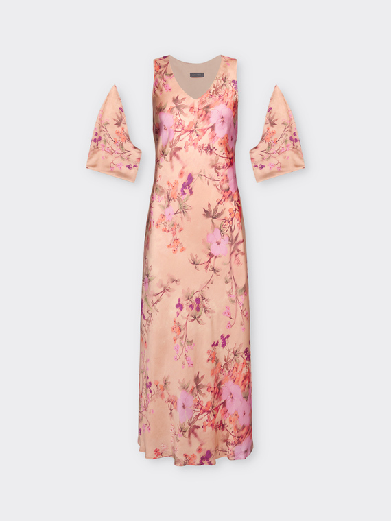 Floral satin dress