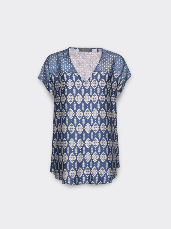Blouse with ethnic print