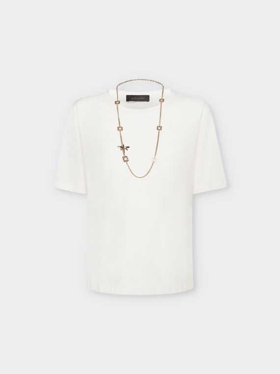 T-shirt avec collier