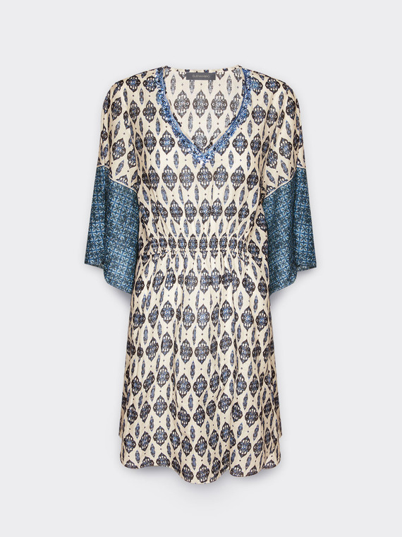 Kaftan with ethnic print