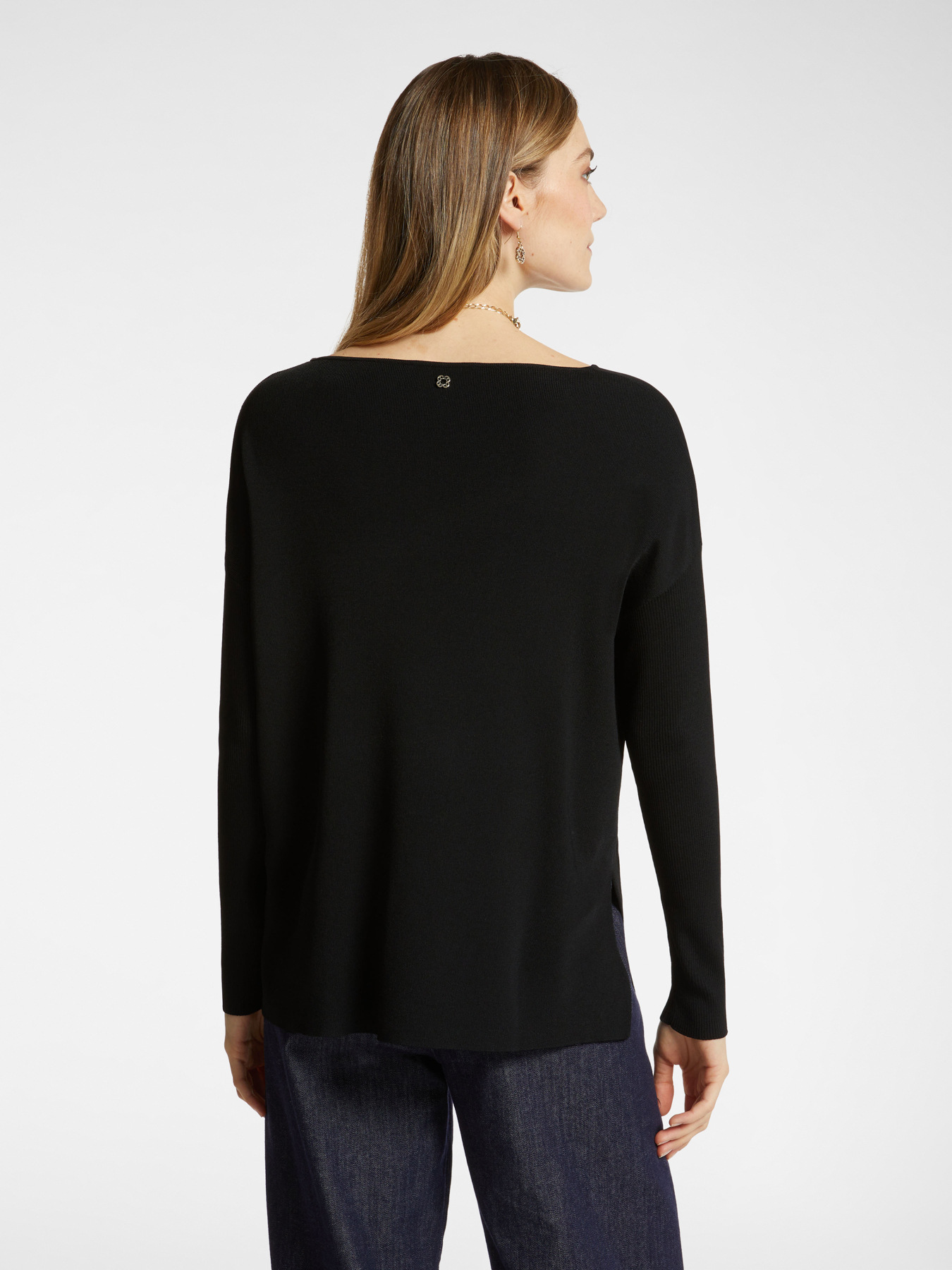 Sweater with boat neck image number 1