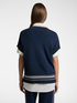 Kurzarmpullover mit gestreiften Bordüren image number 1