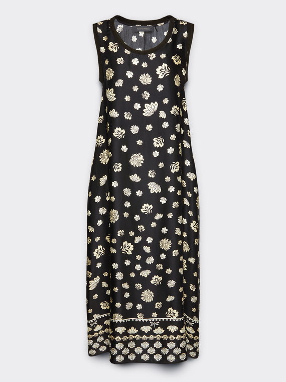 Robe mi-longue à imprimé ethnique