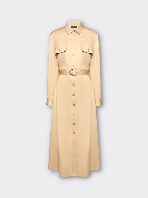 Chemisier dress with belt
