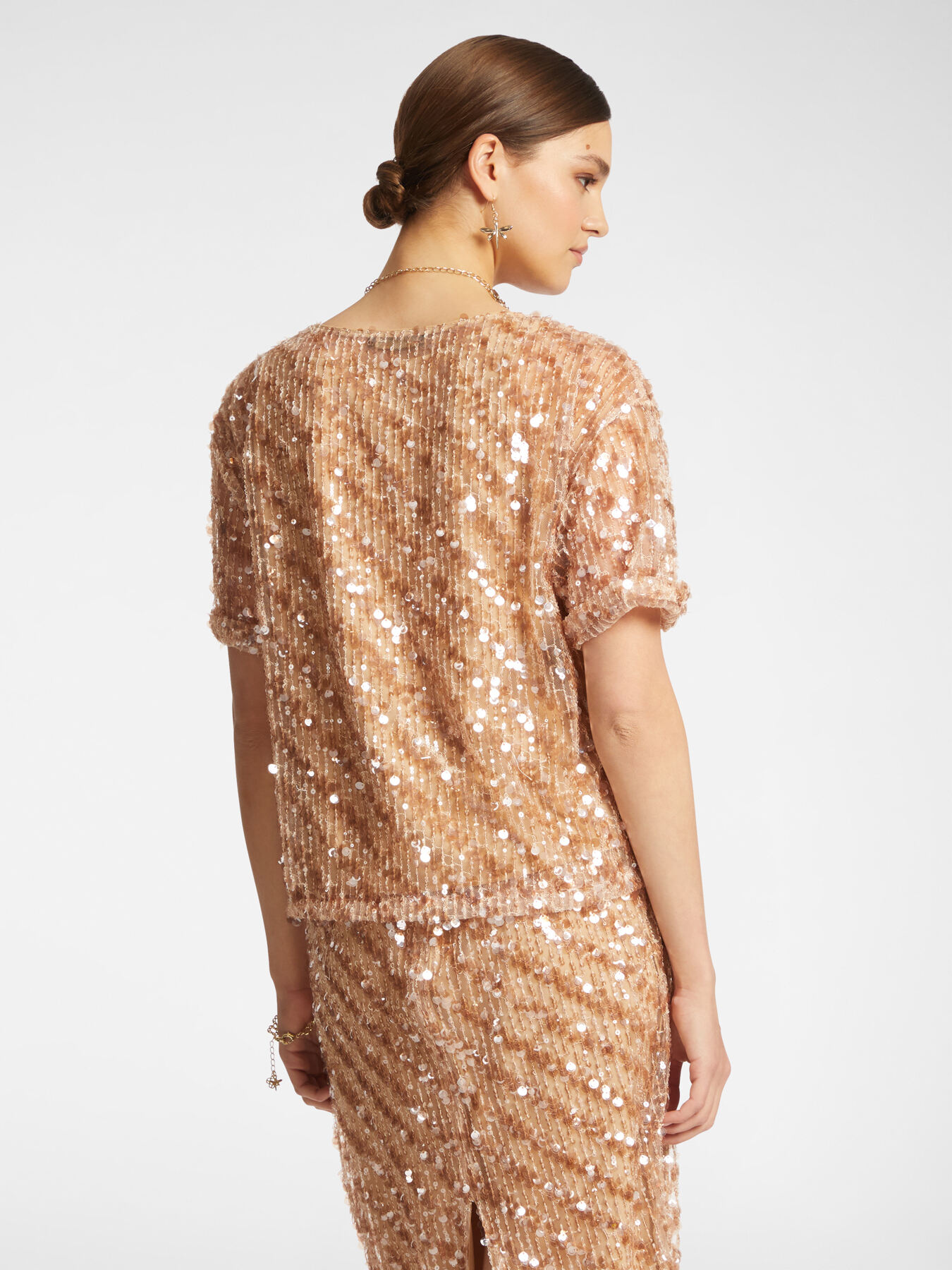 Bluse mit Pailletten image number 1
