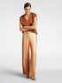 Satin V-neck blouse image number 2