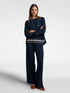 Sweater with striped trim image number 2