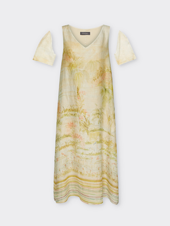 Printed V-neck dress