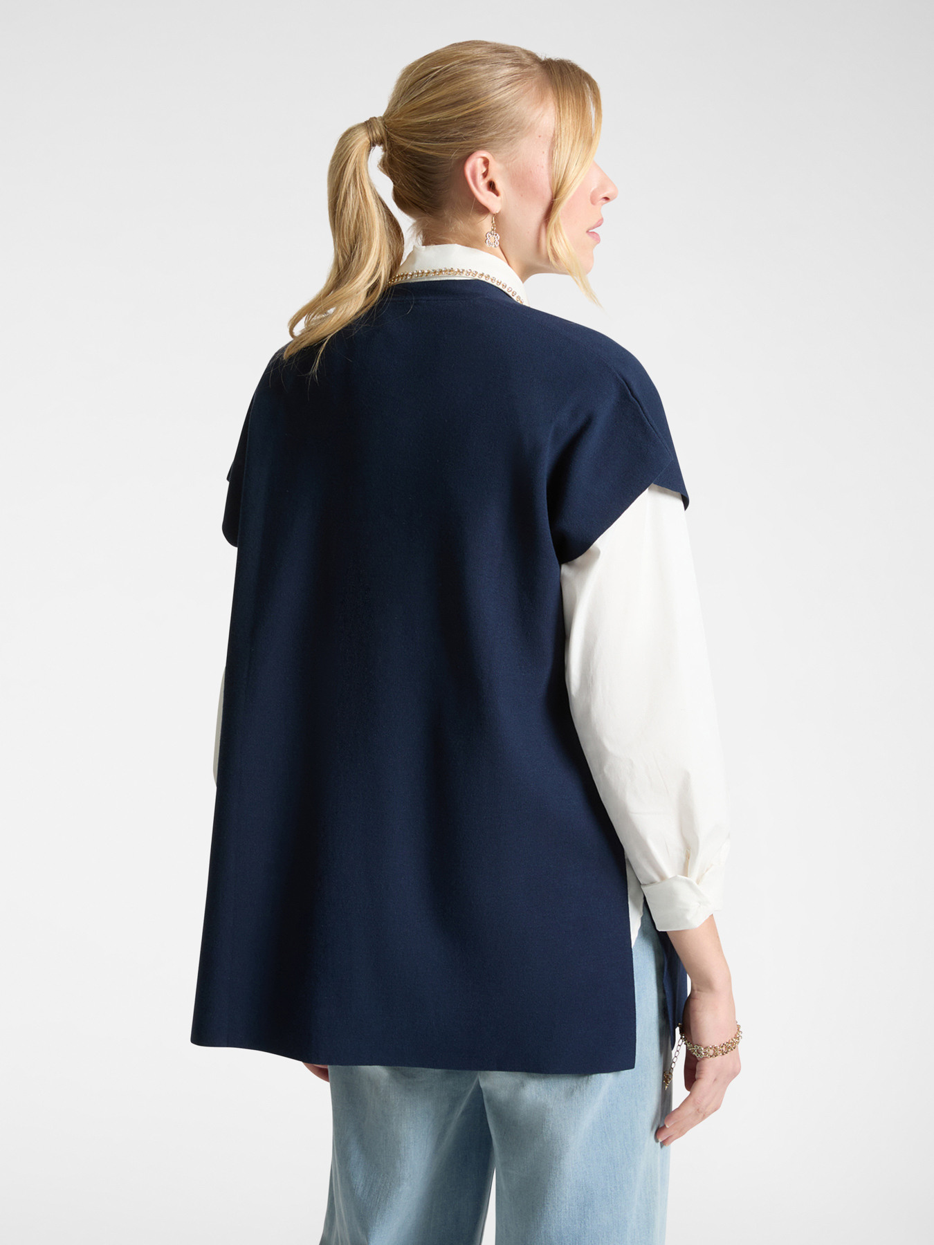 Gilet long avec manches courtes image number 1