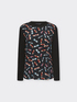 T-Shirt aus zwei Stoffen mit Aufdruck image number 4