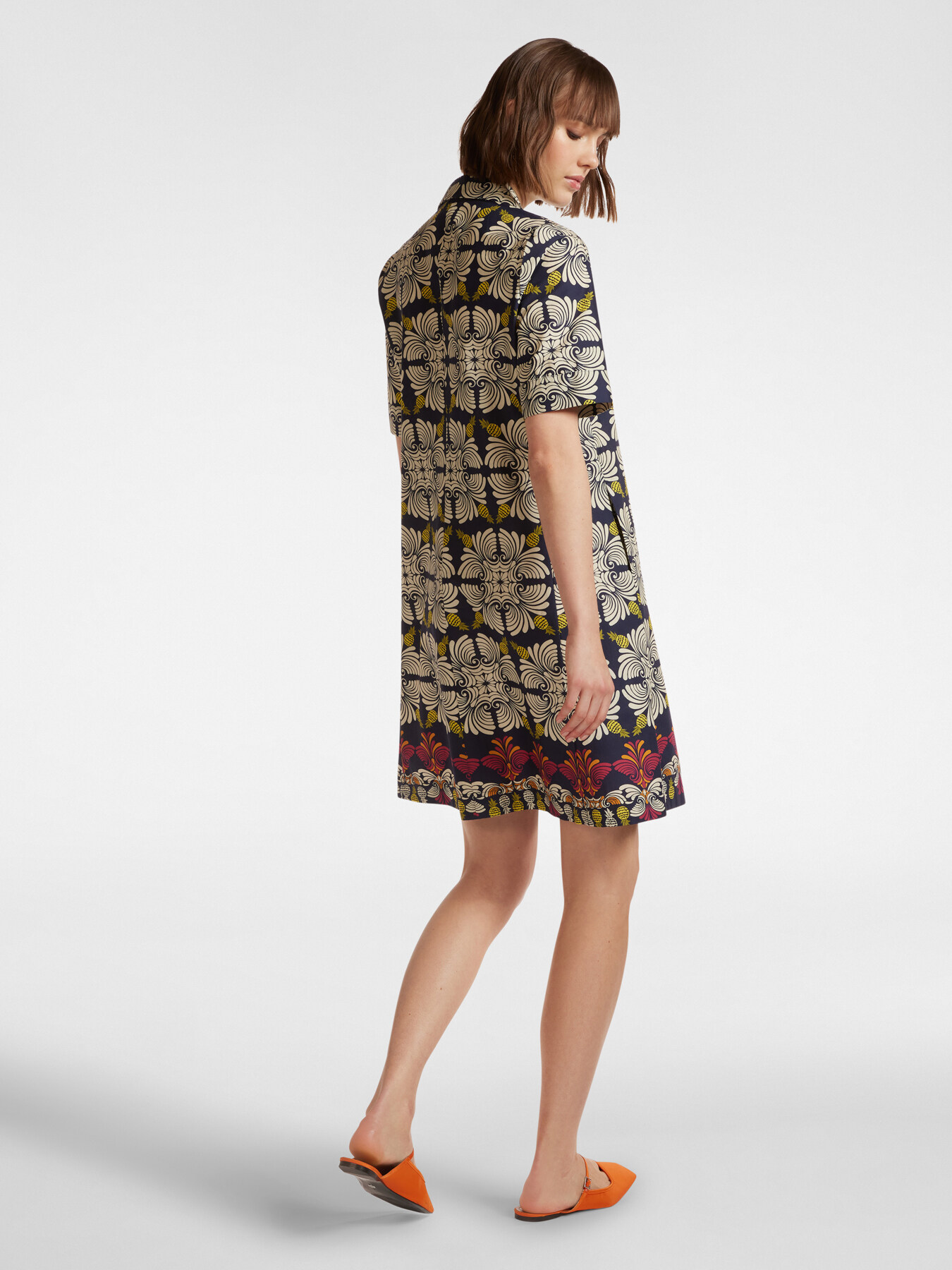 Robe imprimée en coton stretch image number 1