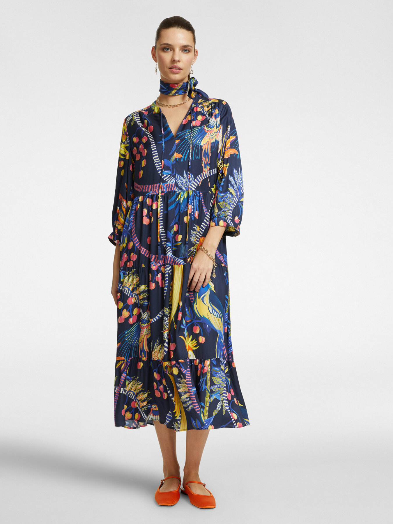 Robe à imprimé tropical image number 0