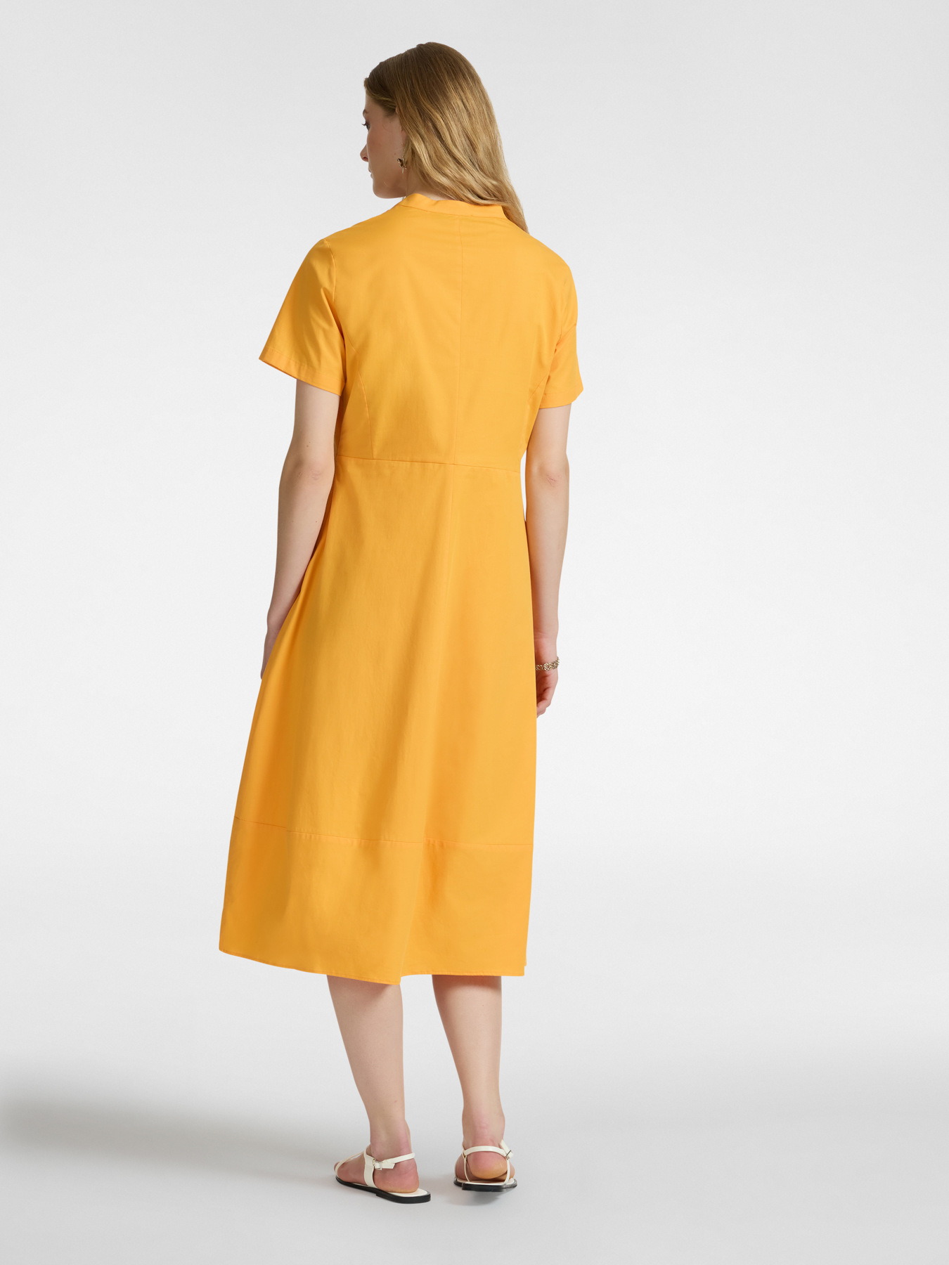 Robe évasée en coton image number 1