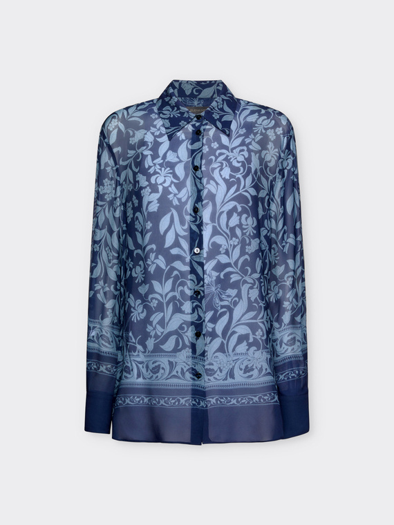 Shirt with foliage print