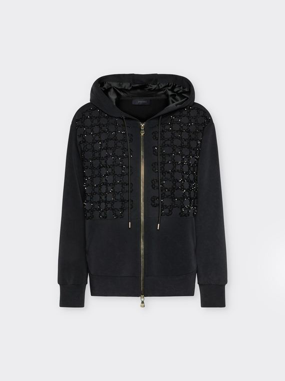 Sweatshirt mit Monogramm-Stickerei