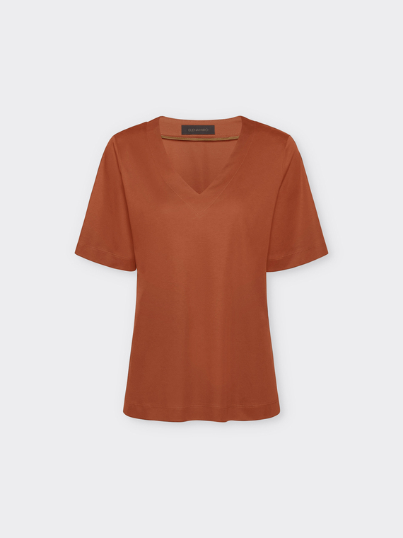 T-shirt with V-neck