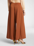 Wide-leg cropped trousers with pleats image number 1