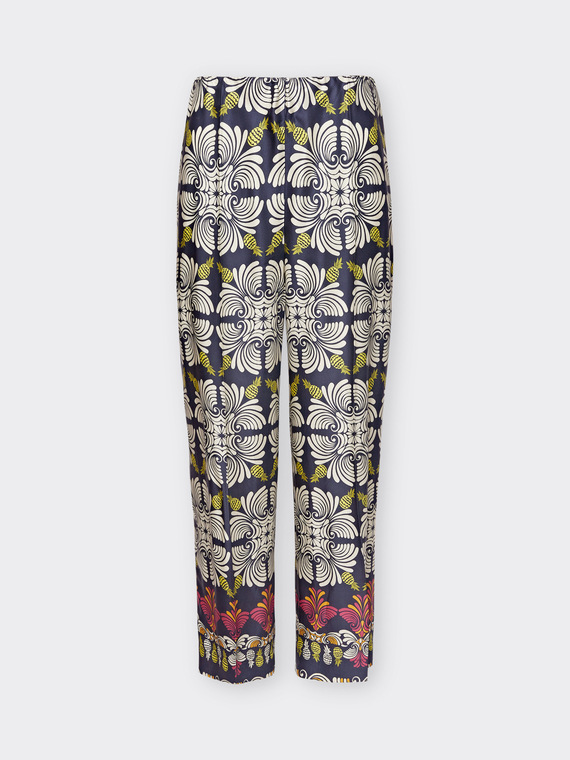 Printed cropped trousers